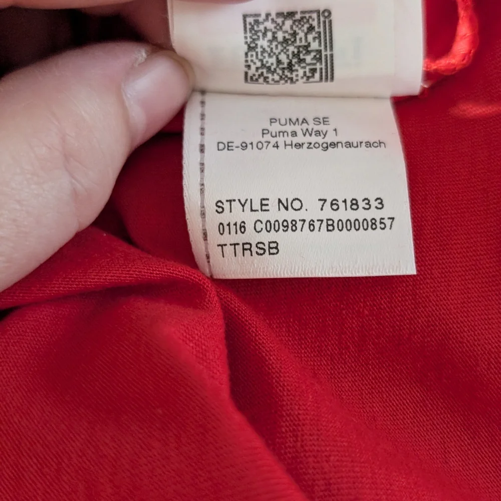 Puma Red Men's Short Sleeve Graphic Tee with Italian Stripe - Picture 15 of 16